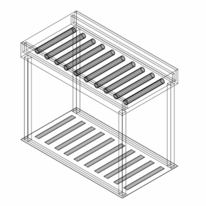 Fagor Stainless Steel Rolling Table for 4 Baskets MR4C