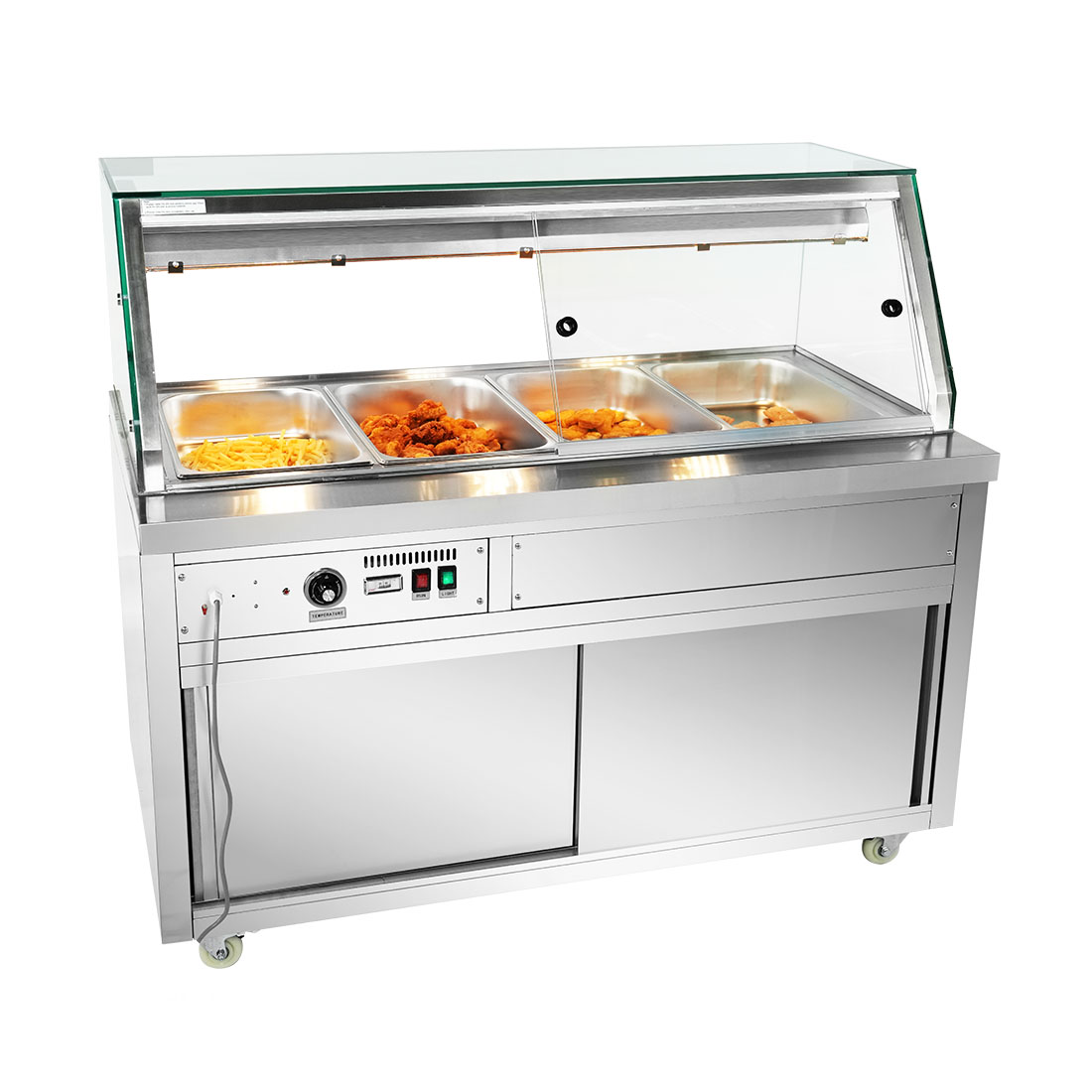 Thermaster Wet and Dry Bain Marie Display 4x1/1 GN Pans - PG150FE-XG - Image 2