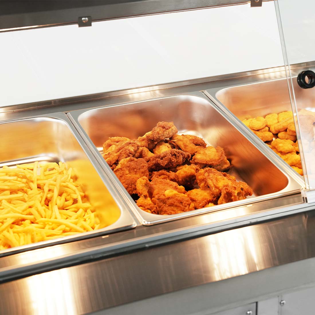 Thermaster Wet and Dry Bain Marie Display 4x1/1 GN Pans - PG150FE-XG - Image 5