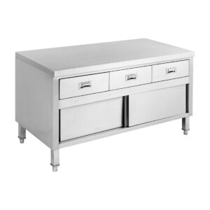 Modular System Bench Cabinet with 3 Drawers & Doors – SKTD6-1500