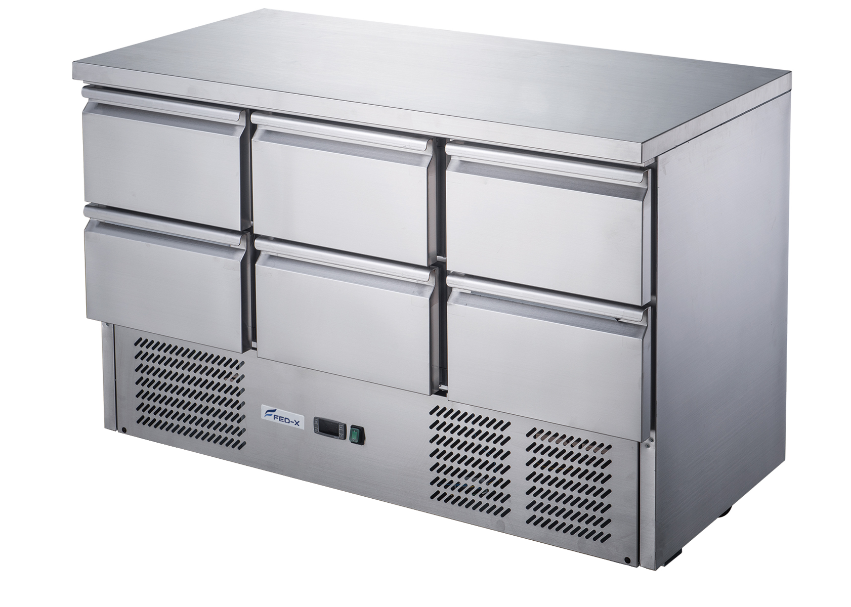 FED-X Six Drawer Salad Prep Fridge - XGNS1300D-6D - Image 3