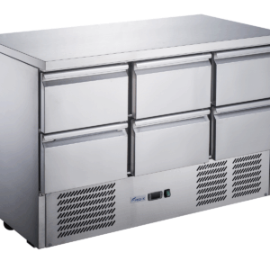 FED-X Six Drawer Salad Prep Fridge – XGNS1300D-6D