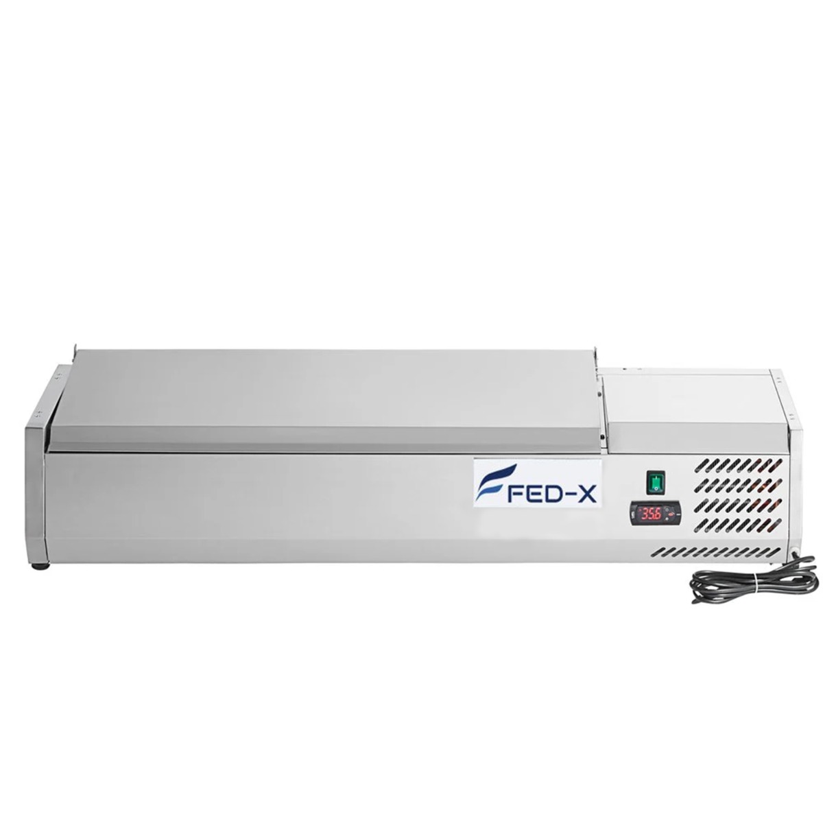 FED-X Salad Bench with Stainless Steel Lid - XVRX1200/380S - Image 2
