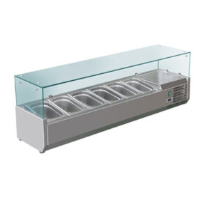 FED-X Flat Glass Salad Bench – XVRX1500/380