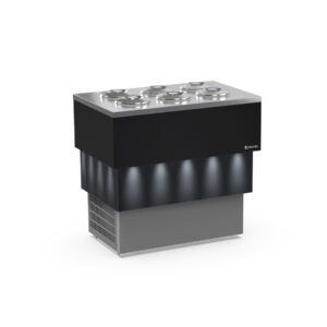 Carrara Dark 6 Framec Gelato Display Freezer